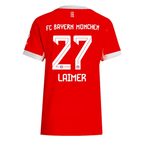 Billige Fotballdrakt Bayern Munich Konrad Laimer #27 Replika Hjemmedrakt Dame 2025-26 Kortermet Billige Fotballdrakt Bayern Munich Konrad Laimer #27 Replika Hjemmedrakt Dame 2025-26 Kortermet